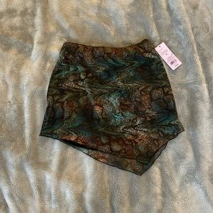 Colorful snake print mini skirt